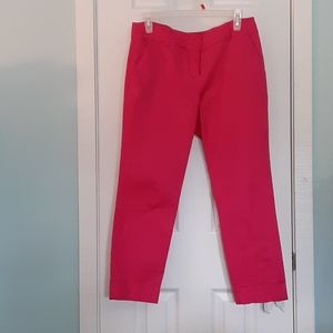 Hot Pink Cuffed Cropped Pants